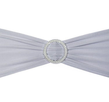 Stretch Chair Sash Grey With Round Buckle 5/Pack