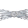 Stretch Chair Sash Metallic Silver With Round Buckle 5/Pack