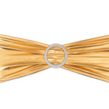 Stretch Chair Sash Metallic Gold With Round Buckle 5/Pack