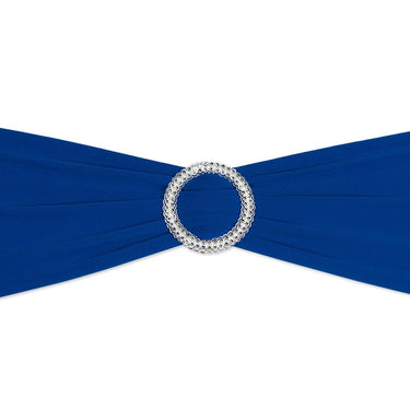 Bargain Stretch Chair Sash with Round Buckle Royal Blue  (5/Pack)