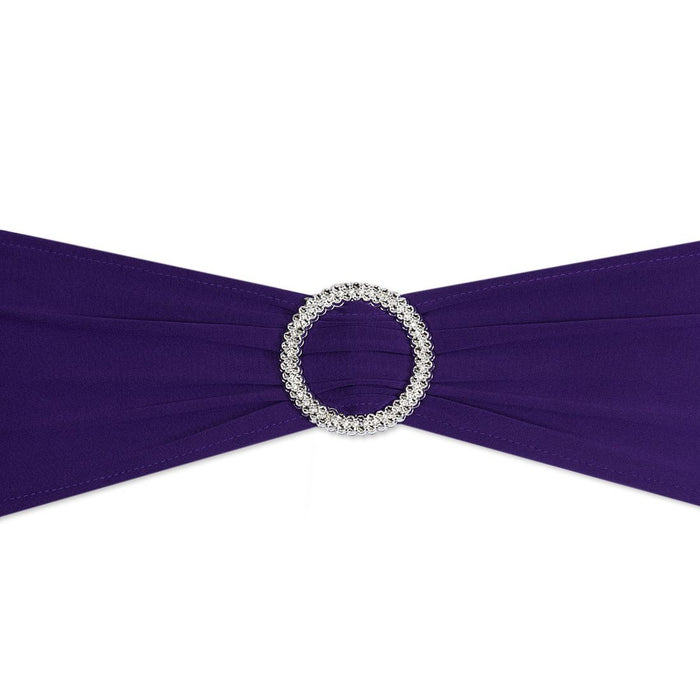 Stretch Chair Sash Purple With Round Buckle 5/Pack