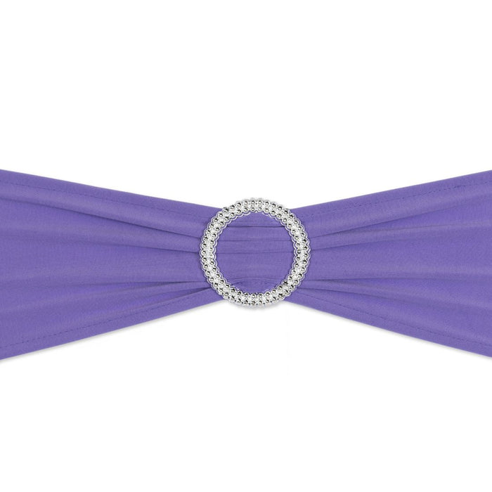 Stretch Chair Sash Lavender With Round Buckle 5/Pack