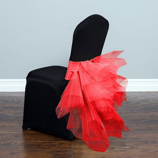Black Bridal Spandex Tulle Tutu Chair Skirts  eFavormartcom