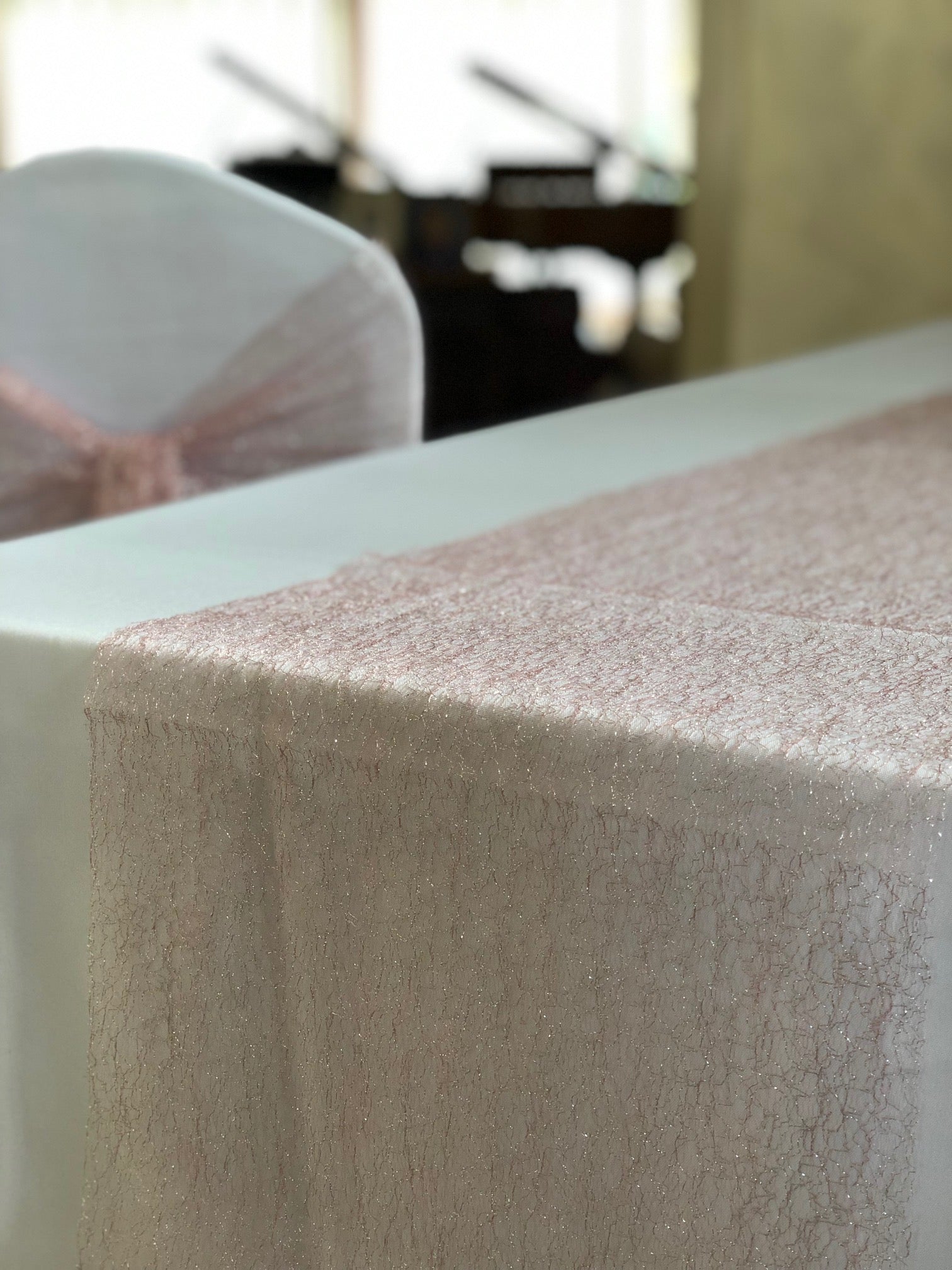 Metallic  Mesh Chair Cover Sash/Runner 10/Pack (5 Colors