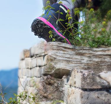 East Rock Women 11 in. Waterproof Outdoor Rubber Boots Black/Fuchsia (6 Sizes)