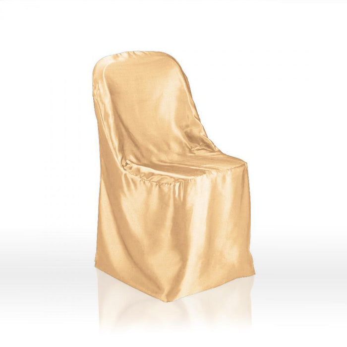 Satin Folding Chair Cover Gold