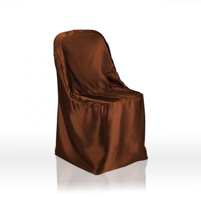 Satin Folding Chair Cover Chocolate