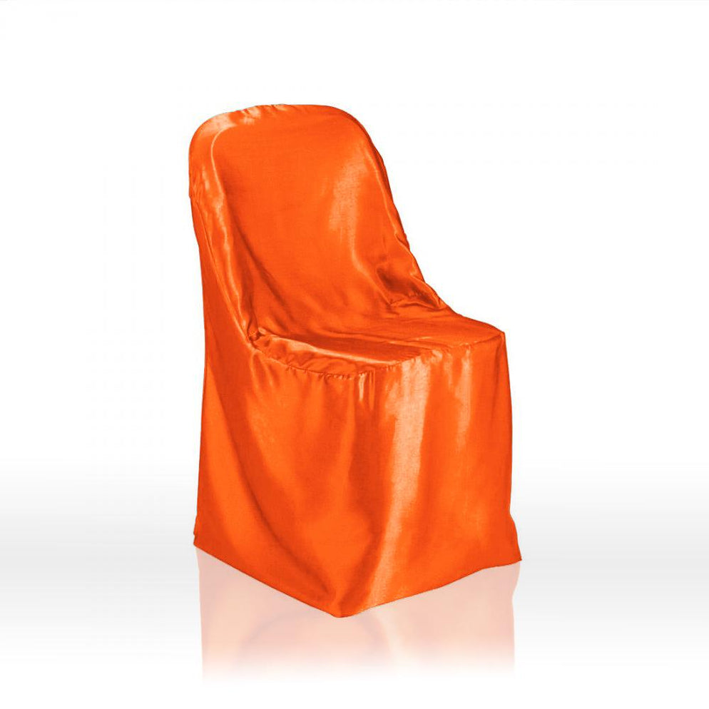 Satin Folding Chair Cover (10 Colors) — LinenTablecloth