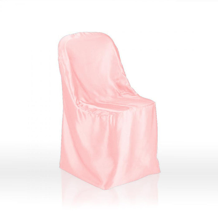 Satin Folding Chair Cover Pink
