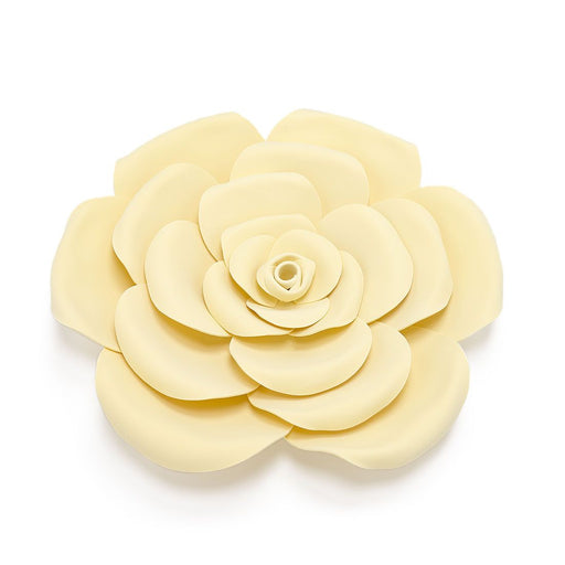 11 in. Yellow Foam Peony Wallflower