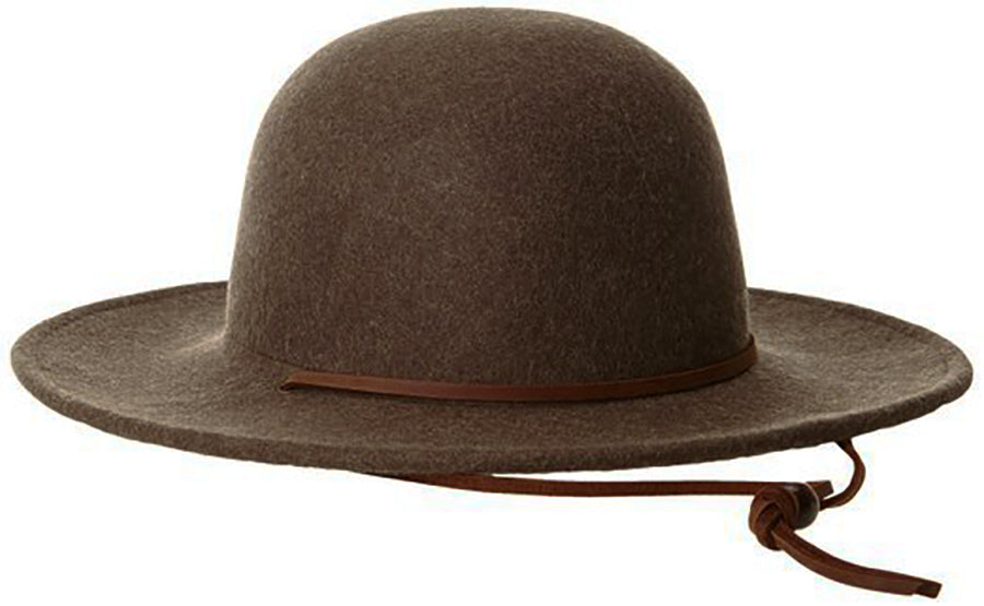 San Diego Round Leather Band Brown Floppy Hat