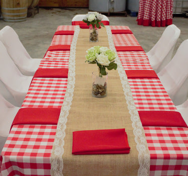 60 X 126 in. Rectangular Tablecloth Checkered (4 Colors)