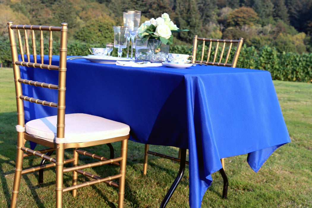 60 x 78 in. Rectangular Polyester Tablecloth Royal Blue