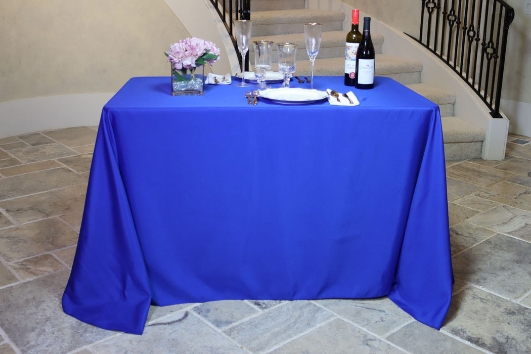 90 x 108 in. Rectangular Polyester Tablecloth Royal Blue