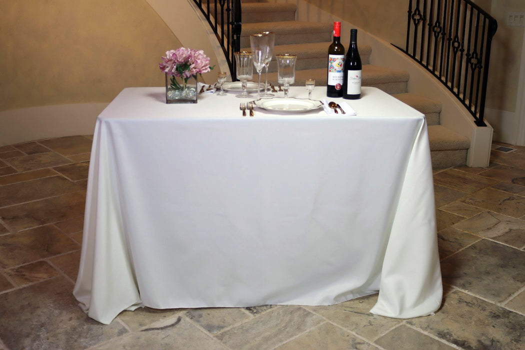 90 x 108 in. Rectangular Polyester Tablecloth Ivory
