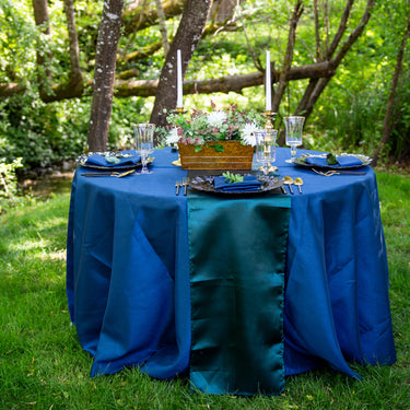 108 in. Round Shantung Silk Tablecloth (8 Colors)