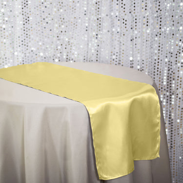 Bargain 14 x 108 in. Satin Table Runner Gold
