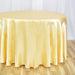 Bargain 108 In. Round Satin Tablecloth Gold