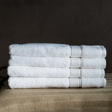 Hotel Quality India Cotton Hand Towel 4/Pack White