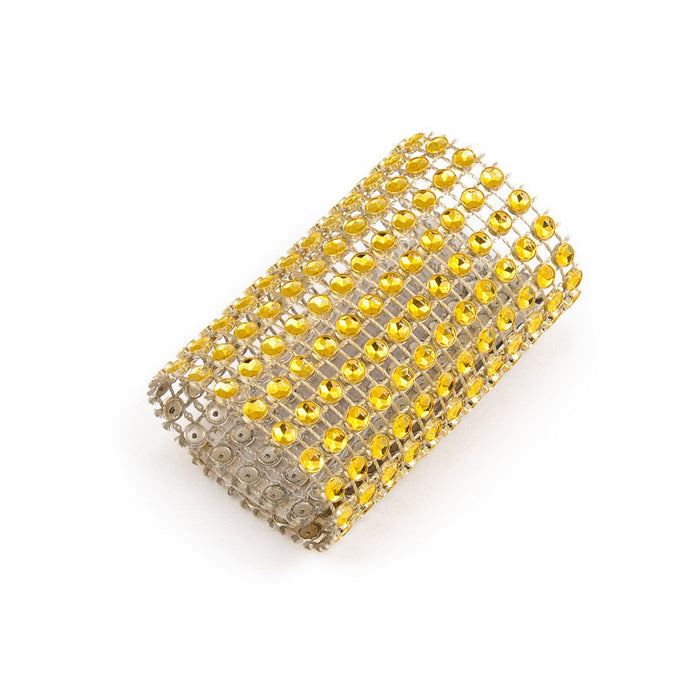 Crystal Napkin Ring Gold 10/Pack