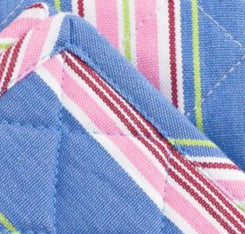 Striped Cotton Oven Mitt / Pot Holder Set 4 Pack (2 Colors)