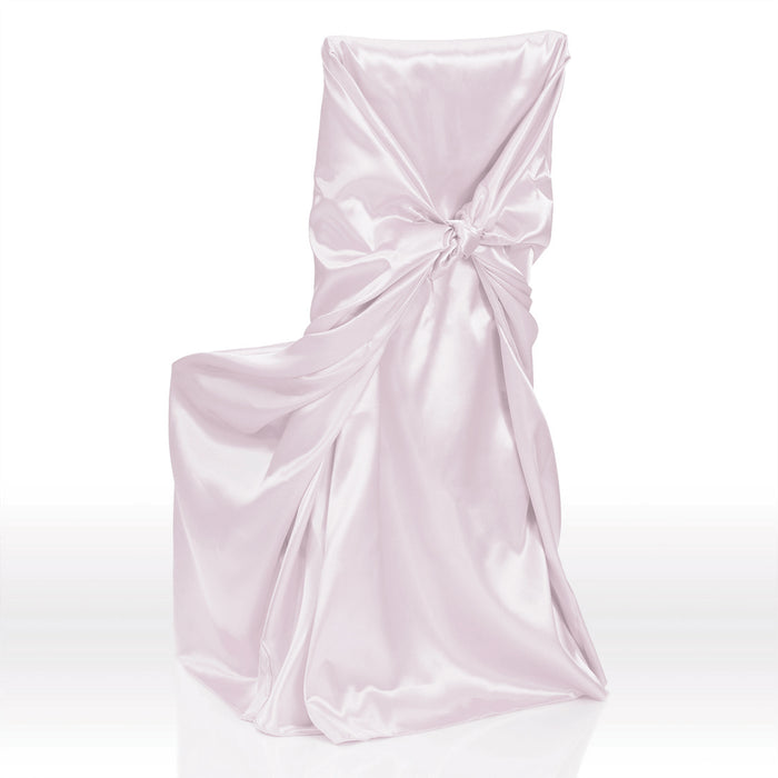 Bargain Satin Universal Chair Cover Light Pink (5/Pack)