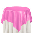 Bargain 72 In. Square Satin Overlay Fuchsia