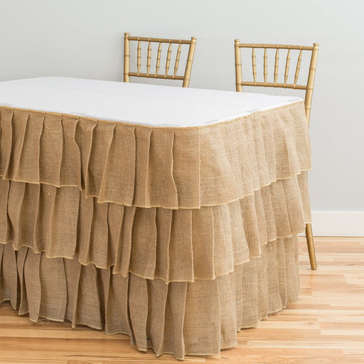 21 ft. Tiered Burlap Table Skirt