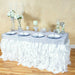 21 ft. Curly Willow Table Skirt White