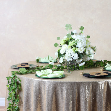 120 in. Round Sequin Tablecloth (9 Colors)