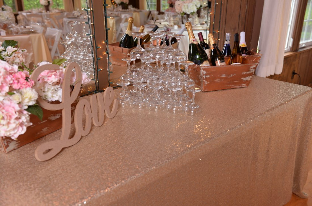 88 X 154 in. Rectangular Sequin Tablecloth (9 Colors)