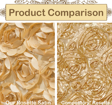 Bargain 21 ft. Rosette Satin Table Skirt Blush Pink