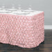 14 ft. Rosette Satin Table Skirt Blush Pink